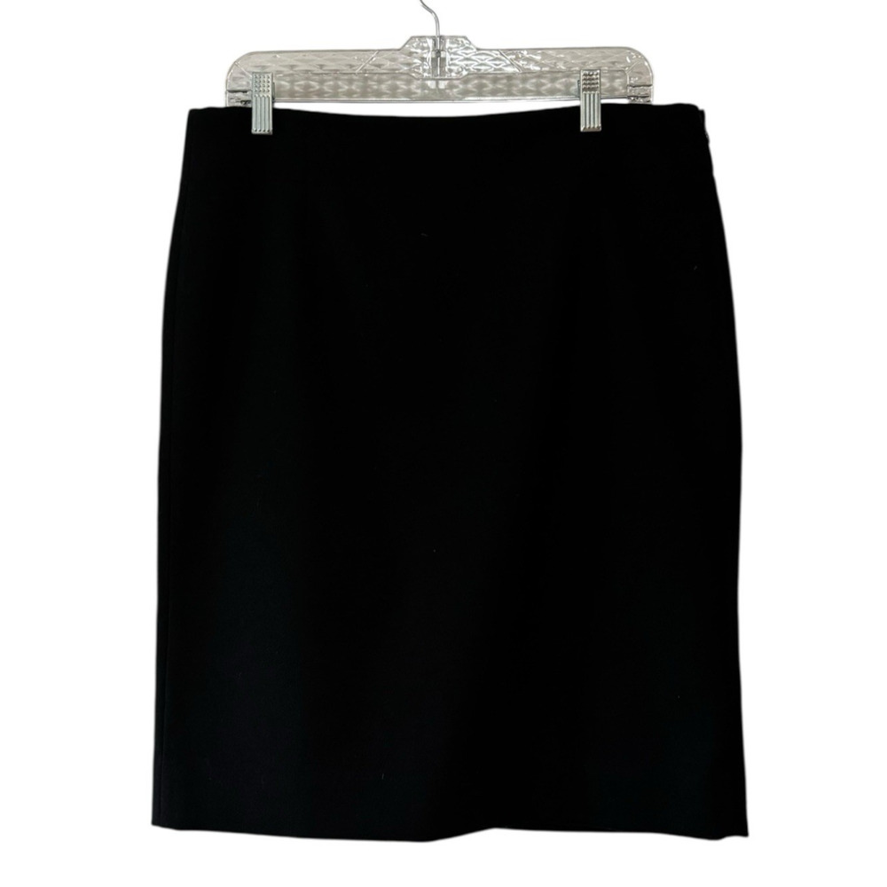 J Crew Black Pencil Skirt Work Office Career Minimalist Timeless Size‎ 12